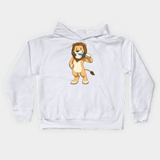 Lion with Toothbrush Kids Hoodie